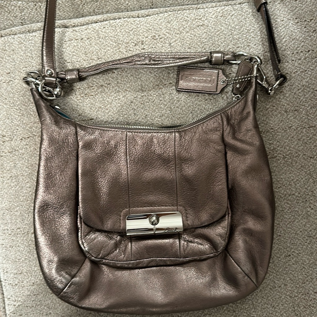 Vintage Bronze Coach Leather Kristen Purse